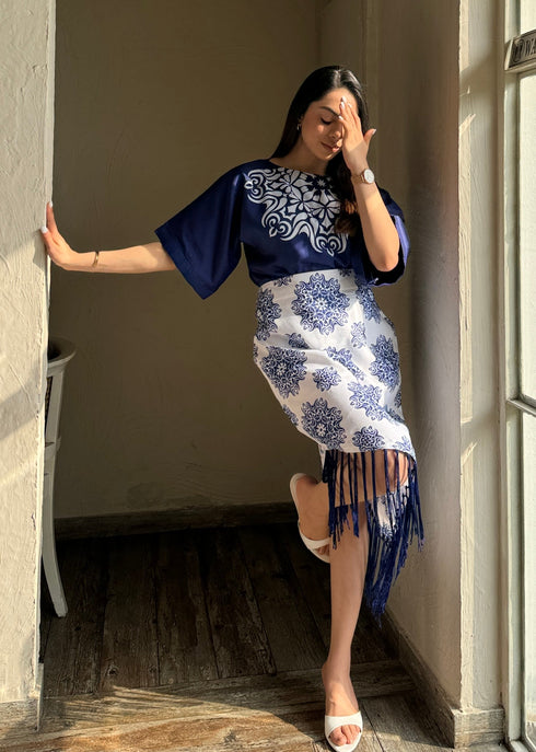 Trendsetter Blue Skirt Set